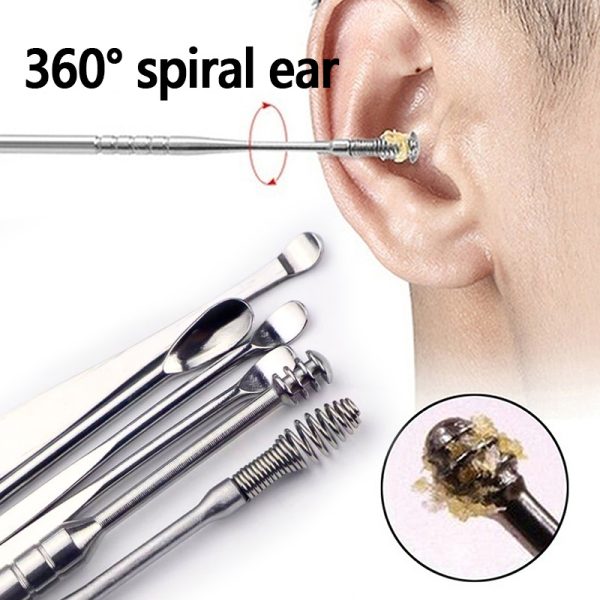 Pack of 6 Ear Pick Kit – Portable Ear Wax Remover with Storage Bag